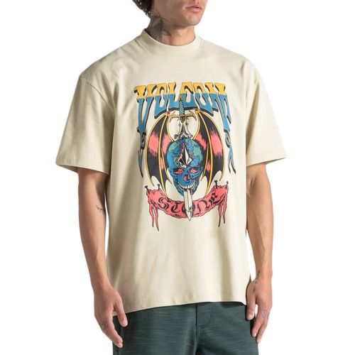 Camiseta Masculina Volcom Comfort Fit World Weapon BEGE-VLTS010602- -1-